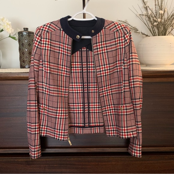 Tommy Hilfiger Plaid Zip-Up Jacket, Size Small - Picture 4 of 14